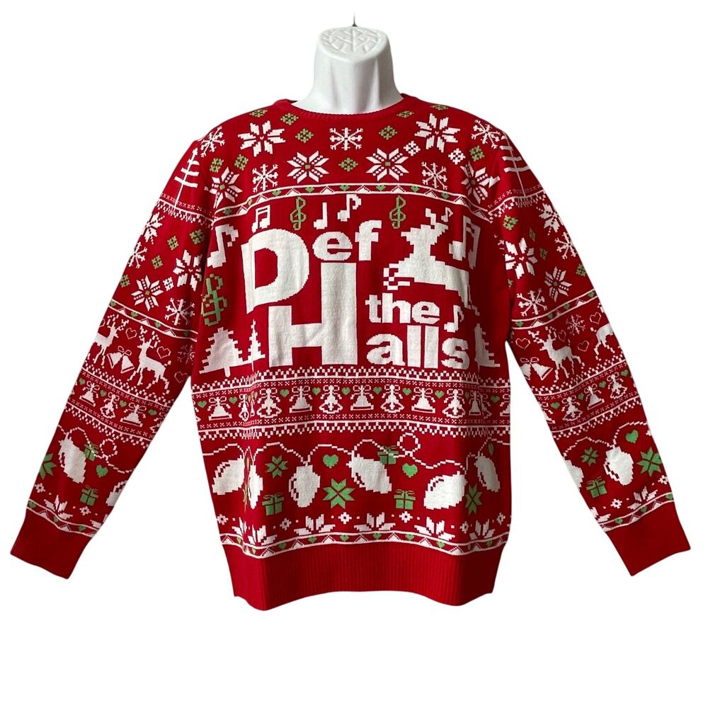 Def Jam Records Def The Halls Ugly Christmas Swea… - image 1